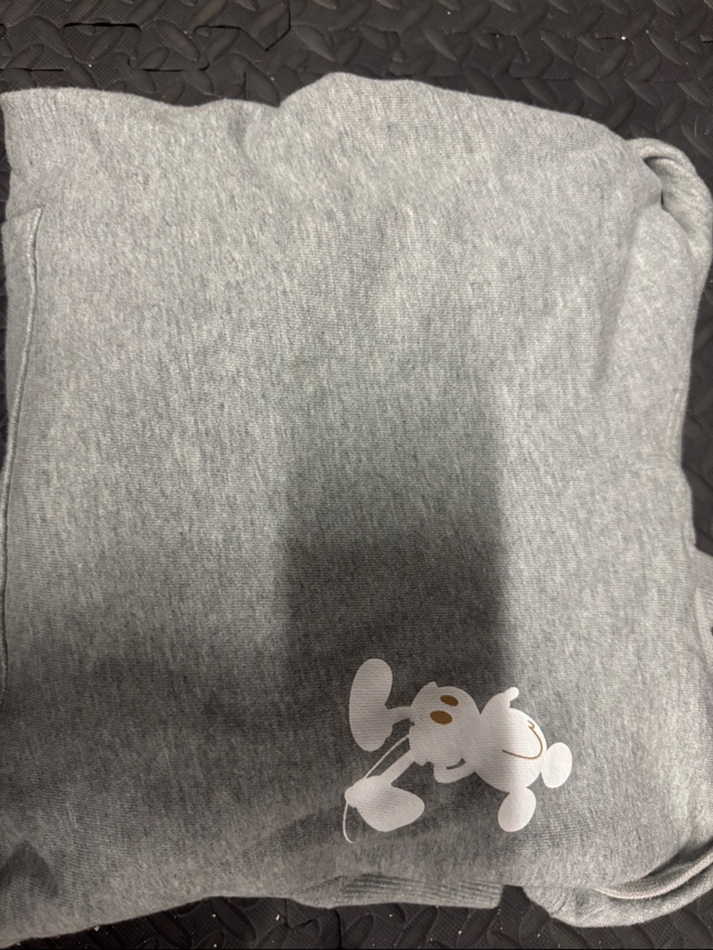 Uniqlo Light Gray Hoodie with mickey Print